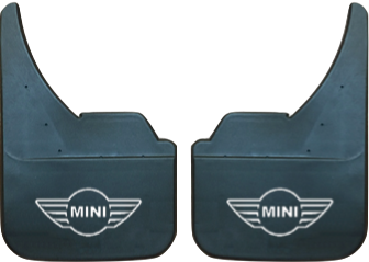 Mini (White Logo) Pair Mudflaps (MF324U)