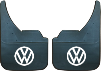 Volkswagen (White Logo) Pair Mudflaps (MF325U)