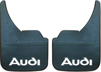 Audi (White Text) Pair Mudflaps (MF333U)