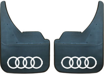 Audi (White Logo) Pair Mudflaps (MF333UA)