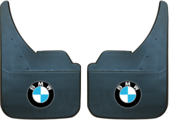 Bmw (Blue/White Logo) Pair Mudflaps (MF335U)