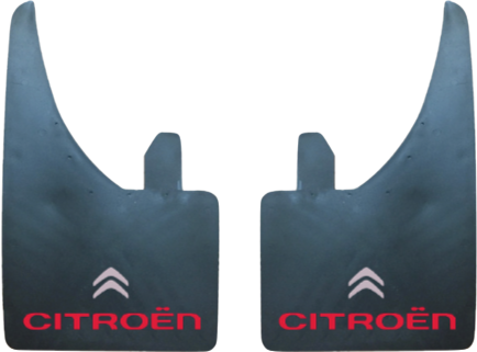 Citroen (Red/Silver Logo) Pair Mudflaps (MF336A)