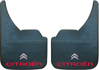 Citroen (Red/Silver Logo) Pair Mudflaps (MF336UA)