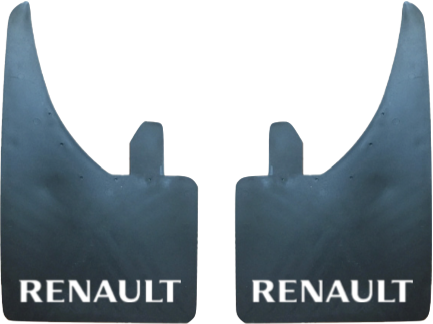 Renault (White Text) Pair Mudflaps (MF337)