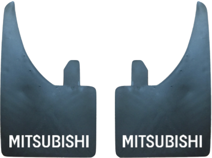 Mitsubishi (White Text) Pair Mudflaps (MF347)