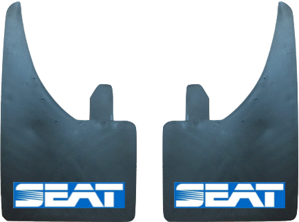 Seat (Blue/White Logo) Pair Mudflaps (MF352A)