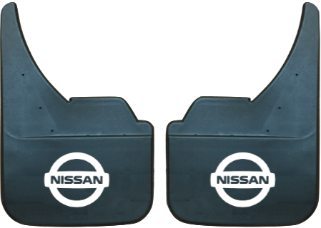 Nissan (White Logo) Pair Mudflaps (MF360UA)