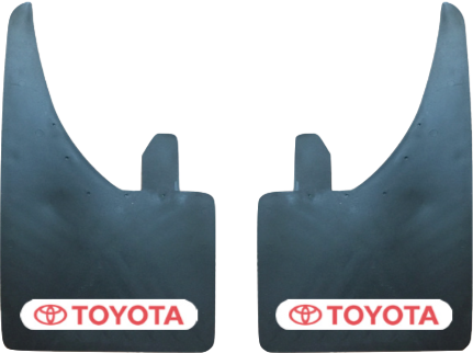 Toyota (Red/White Logo & Text) Pair Mudflaps (MF361R)