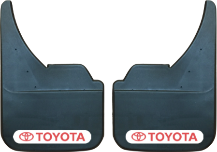 Toyota (Red/White Logo & Text) Pair Mudflaps (MF361UR)