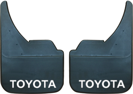 Toyota (White Text) Pair Mudflaps (MF361UW)