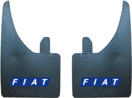 Fiat (Blue/White Logo) Pair Mudflaps (MF385)