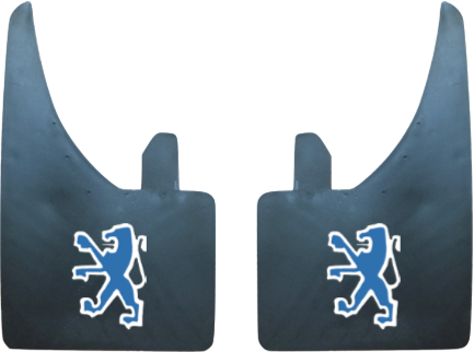 Peugeot (Blue/White Logo) Pair Mudflaps (MF406)