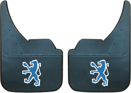 Peugeot (Blue/White Logo) Pair Mudflaps (MF406U)