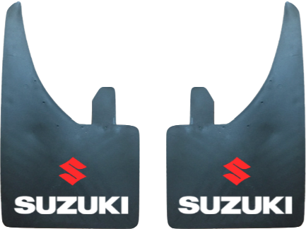 Suzuki (Red/White Text & Logo) Pair Mudflaps (MF412)