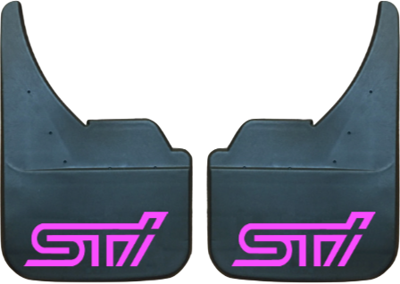 Sti (Pink Logo) Pair Mudflaps (MF429U)