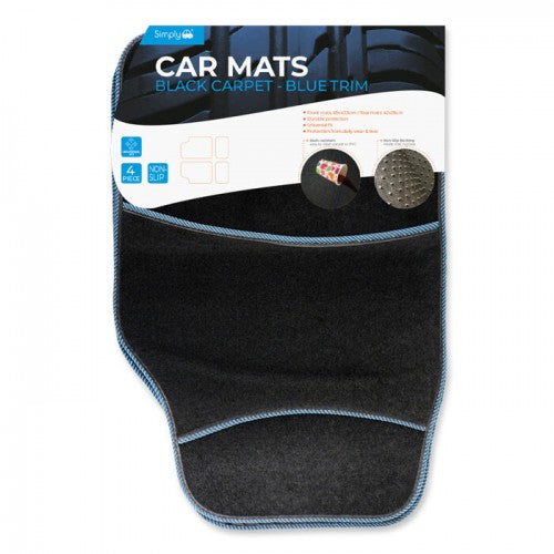 Blue Trim Carpet Car Mats (MR2000)