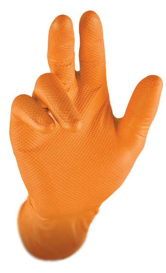 Grippaz Skins Orange Large Nitrile Glove Box of 50
