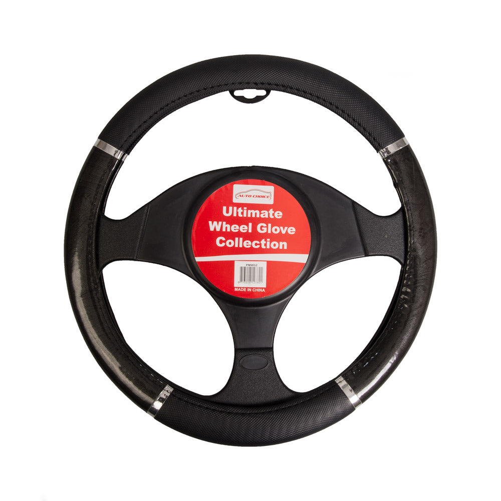 Auto Choice Chrome Effect Steering Wheel Cover  PMWG2 (PMWG2)