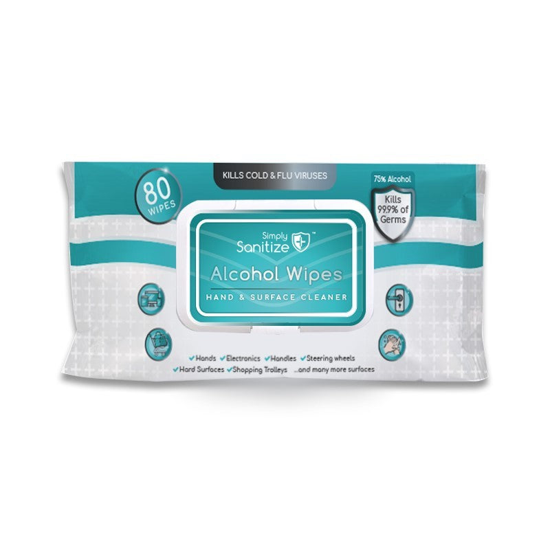 Simply Sanitize Hand & Surface Cleaning Wipes (AW080)