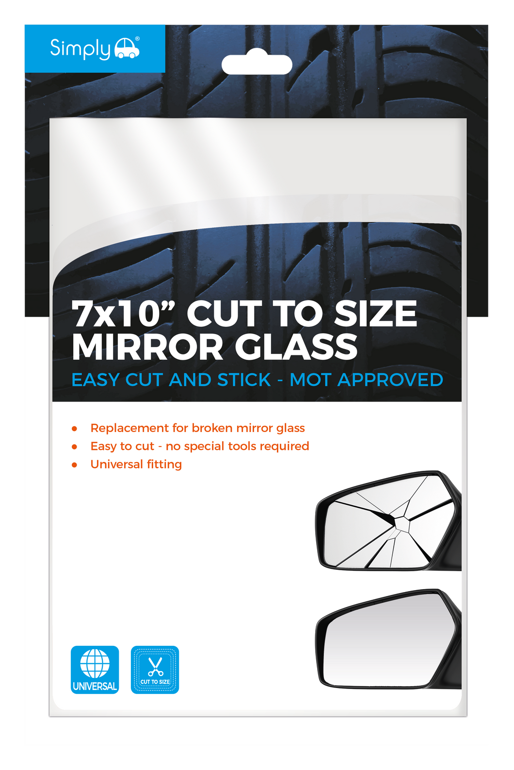 CUT-ABLE MIRROR GLASS 7X10 INCH (CMG02)