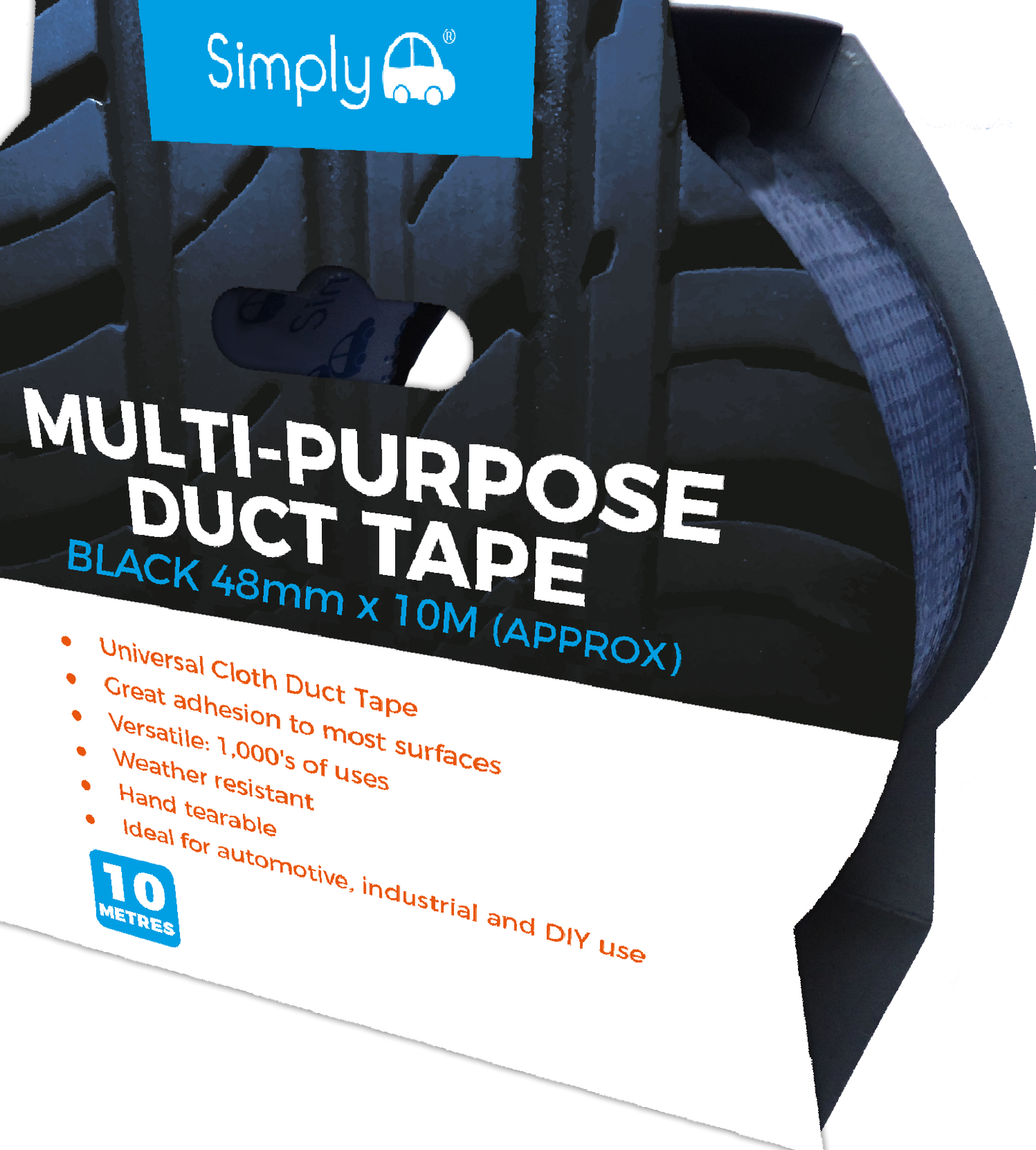 Duct Tape 48mm x 10M Black (DTB5010)