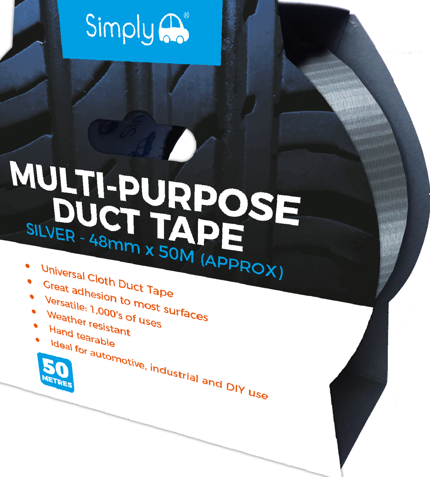 Duct Tape 48mm x 50M Silver (DT-SILVER)