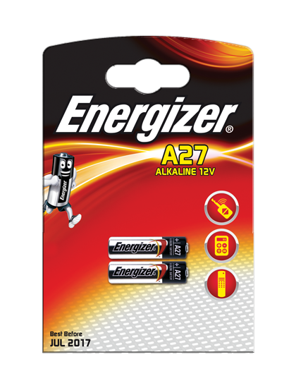 12V A27 Alkaline Energizer PK2 (EA27-2)