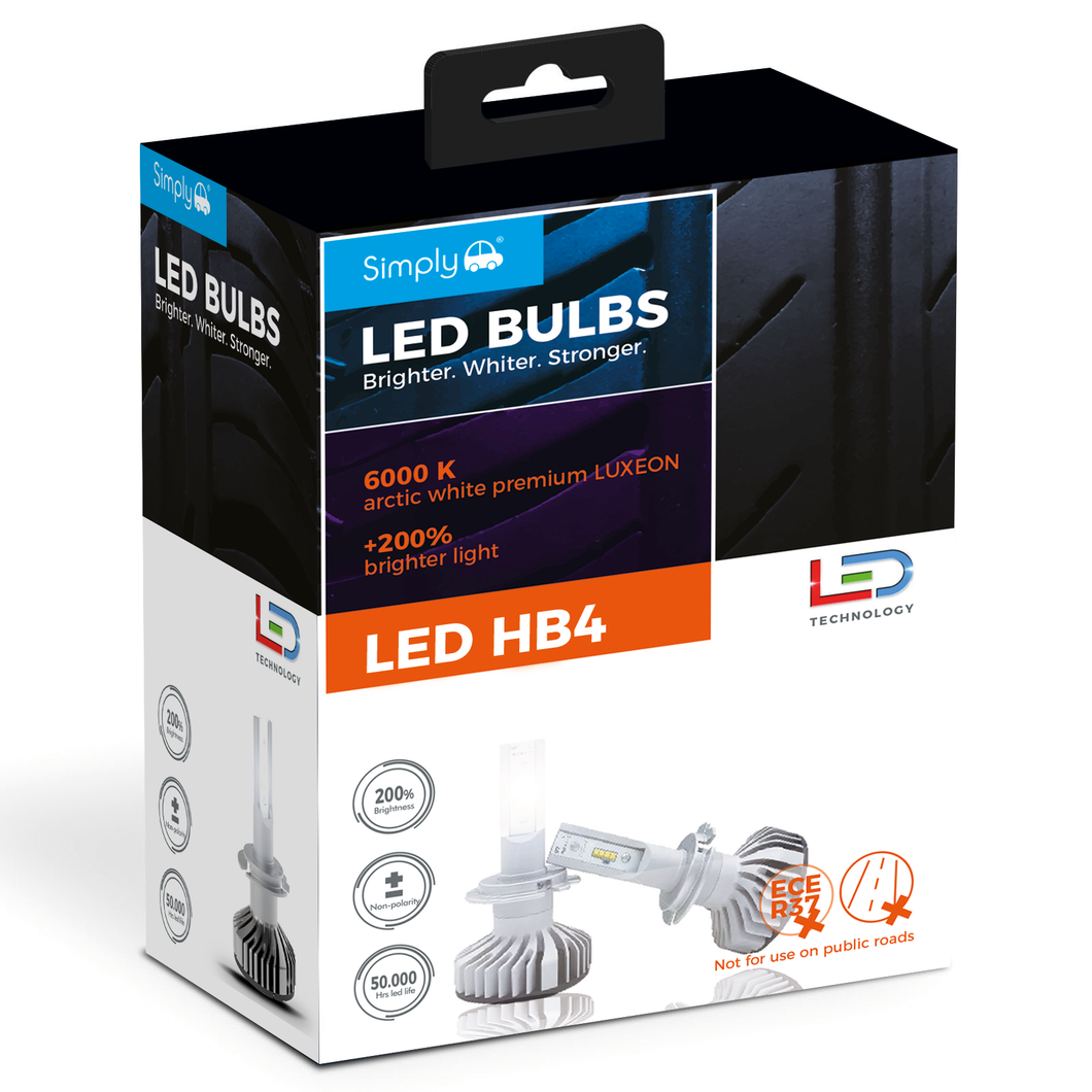 LED Car Headlight Bulbs - HB4 CANBUS (pair) (LEDHB4)
