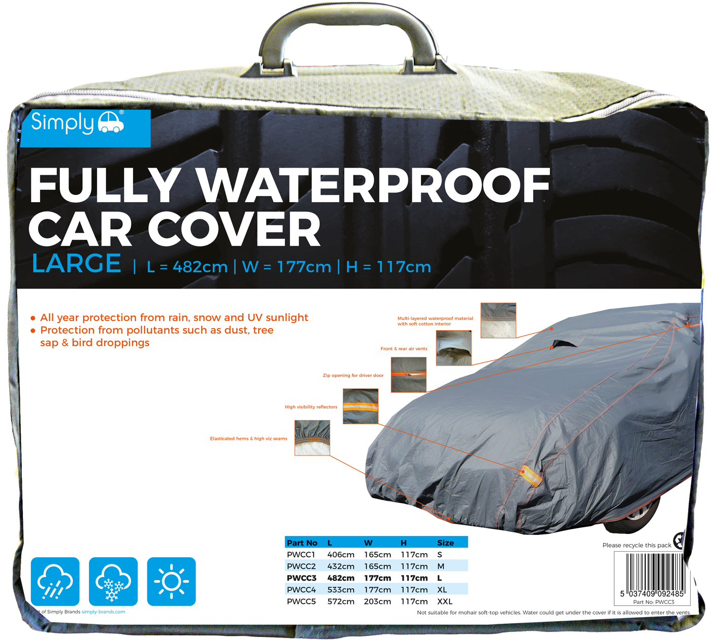 Large Fully Waterproof Cover (PWCC3)