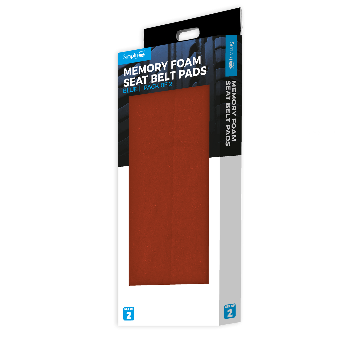 Memory Foam Seat Belt Pads Red Pk 2 (SBP05)