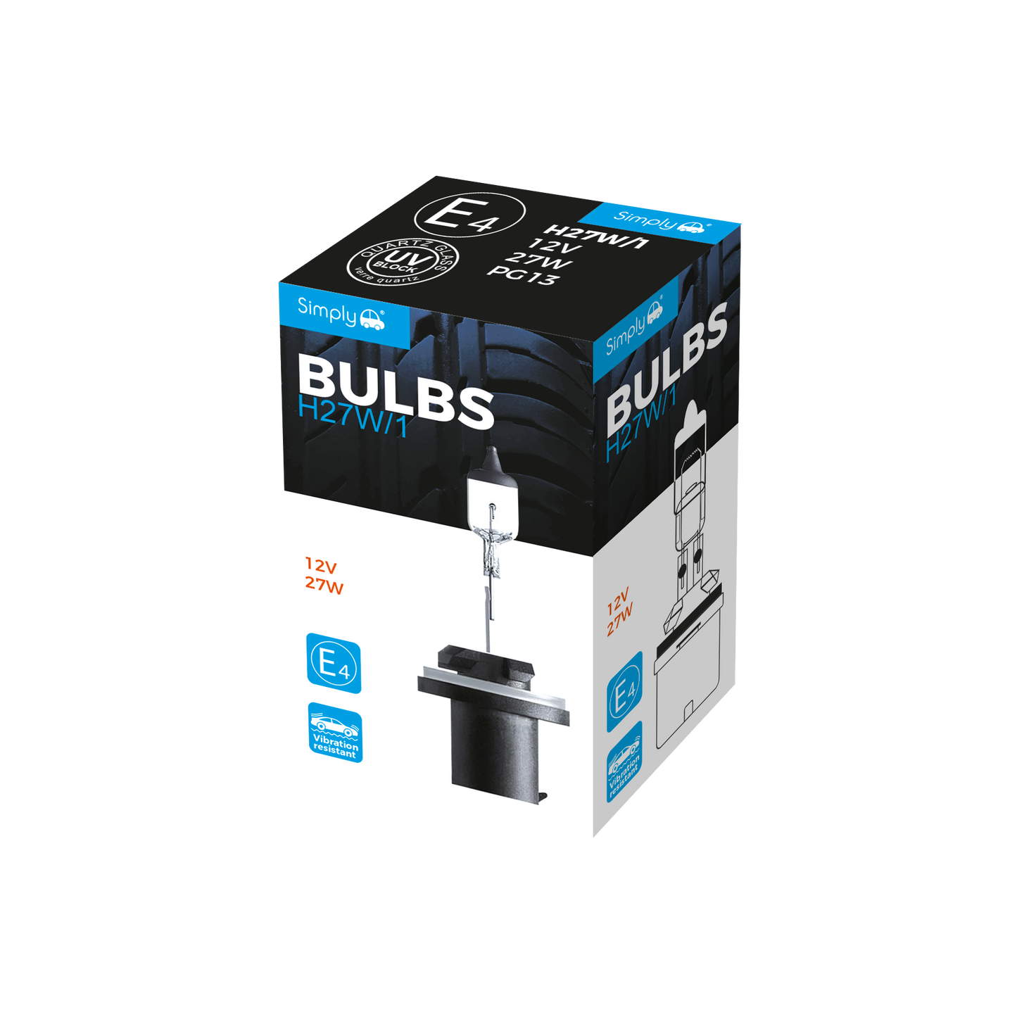 HEADLIGHT BULB - SH27W1 - 12V 27W - Pg13 Base (SH27W1)