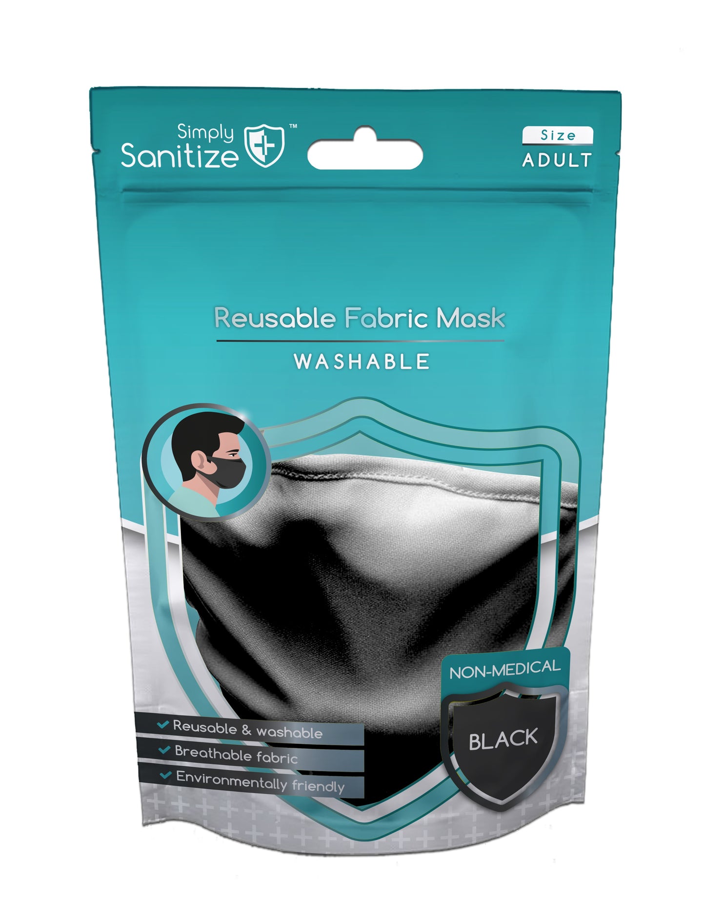 Simply Sanitize - Reusable Fabric Mask Black (NM001)