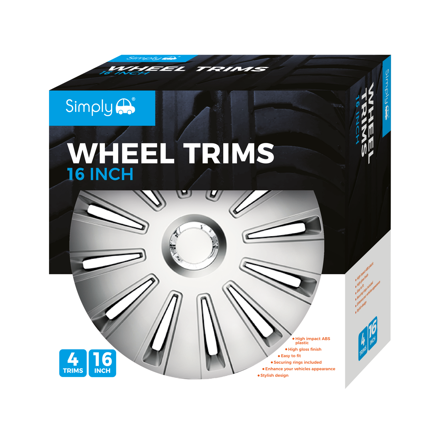 14" COSMOS Wheel Cover Box of 4 Trims (SWT145)
